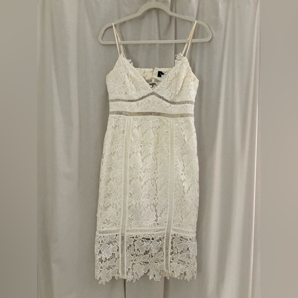 Bardot Cream Lace Midi Dress